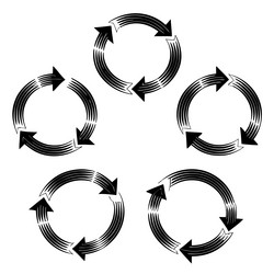circular arrows graphic design element set vector image