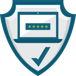 computer password emblem crest vector image