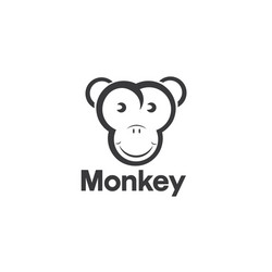 design template of an monkey vector image