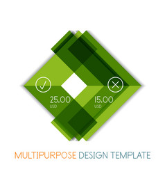 Geometric Shape Paper Template vector image