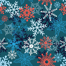 multi-colored snowflakes form vector