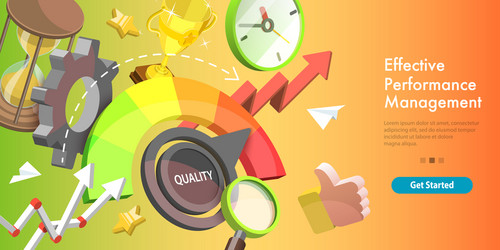 Performance Management System vector image