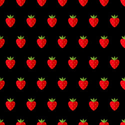 Seamless strawberry pattern vector