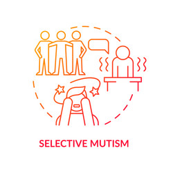 Social withdrawal red gradient concept icon Vector Image