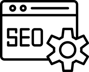 seo and web line icon design vector image