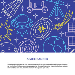 space elements concept background in line style vector image