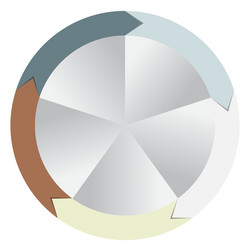concept of colorful circular banners with arrows vector image