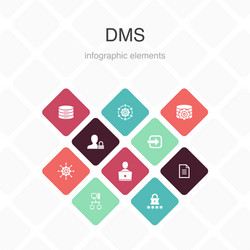 dms infographic 10 option color designsystem vector image