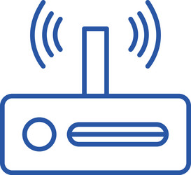 isolated wifi machine line style icon vector image