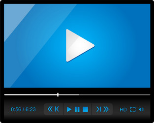Minimalist Video Player Interface vector image