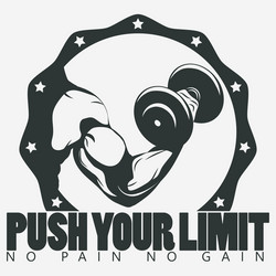 Muscular Bodybuilder with Dumbbell vector image