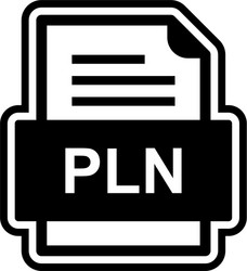 pln file document icon vector image