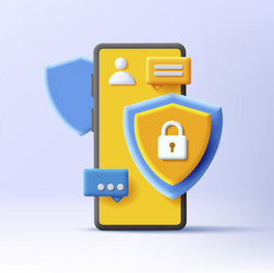 Smartphone Security Shield vector image