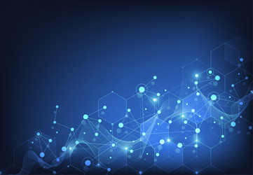 abstract science template technology lines vector image