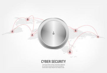 Closed padlock on internet hacker background vector