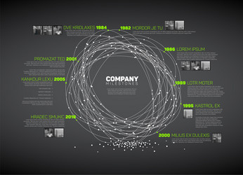 infographic abstract timeline report template vector image
