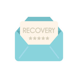 mail recovery icon flat ui page vector image