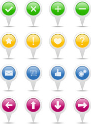 Pointer Icons Set vector image