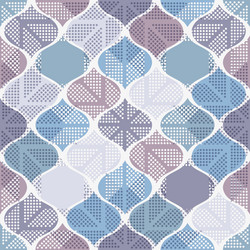 seamless geometric pattern of shapes in retro vector image
