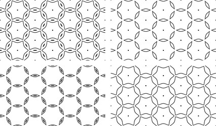 seamless patterns set vector image