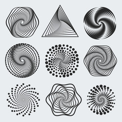 spiral circle isolated on white background vector image