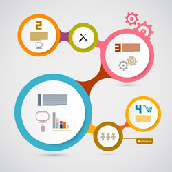 web template - circle paper infographic layout vector image