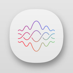 Abstract fluid overlapping waves app icon uiux vector