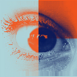 abstract geometric pattern with transition effect vector image