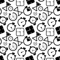 Clock Pattern Seamless Background vector image