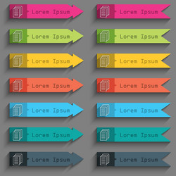 copy file sign icon duplicate document symbol set vector image