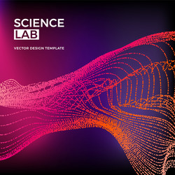 futuristic background with dynamic particles vector image