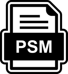 psm file document icon vector image