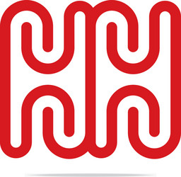 red arch element design icon vector image