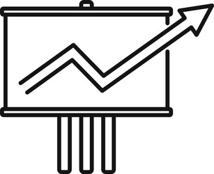trader desk banner icon outline style vector image