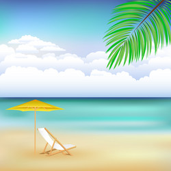 Tropical Beach Relaxation Vector Image