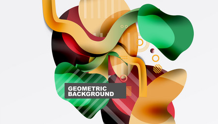 abstract shapes overlap creating vibrant color vector image