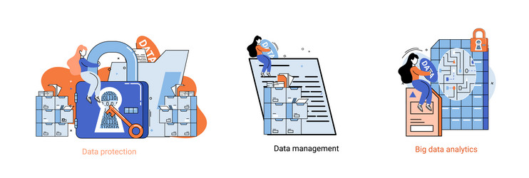 big data analytics platform management vector image