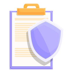 Clipboard data icon cartoon secure privacy vector