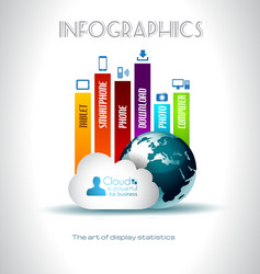 cloud computing concept background vector image