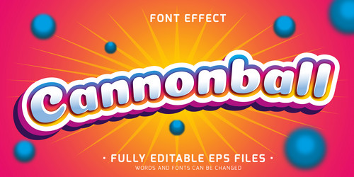 fun and bold candy tone text effect with vibrant vector image
