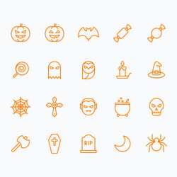 Halloween icons for web and mobile vector