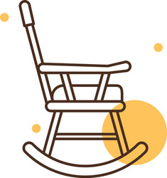 isolated chair block and line style icon vector image