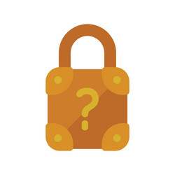 lock password icon flat page log vector image