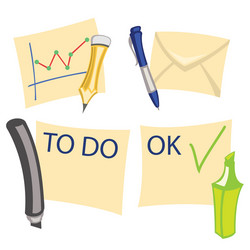 notes icons vector image