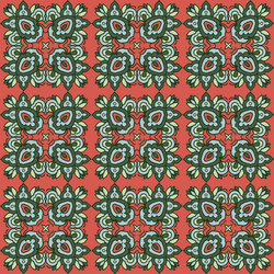 Seamless pattern with mosaic tiles vector