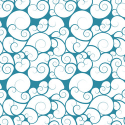 Seamless waves or curls pattern vector