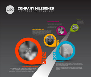 Timeline Company Milestones - Pointer Template vector image