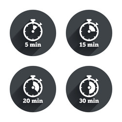 Timer Icons - Minutes 5 15 20 30 vector image