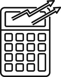 trader calculator icon outline style vector image