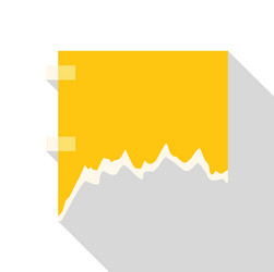 yellow sheet of paper with torn bottom edge vector image